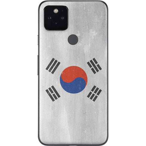 South Korean Flag Distressed Google Pixel 5 Skin